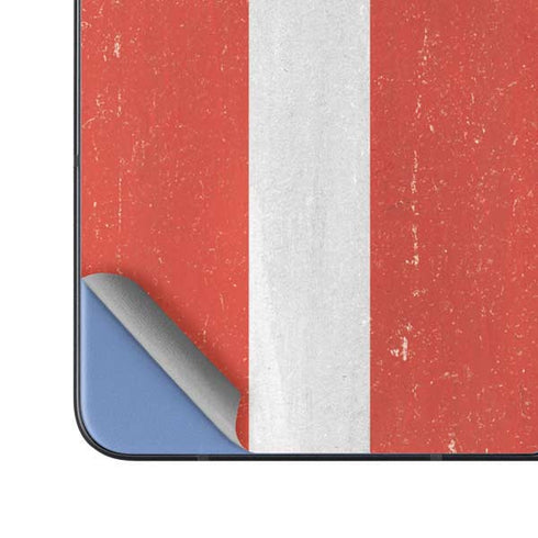 Denmark Flag Distressed Galaxy Z Fold5 5G Skin